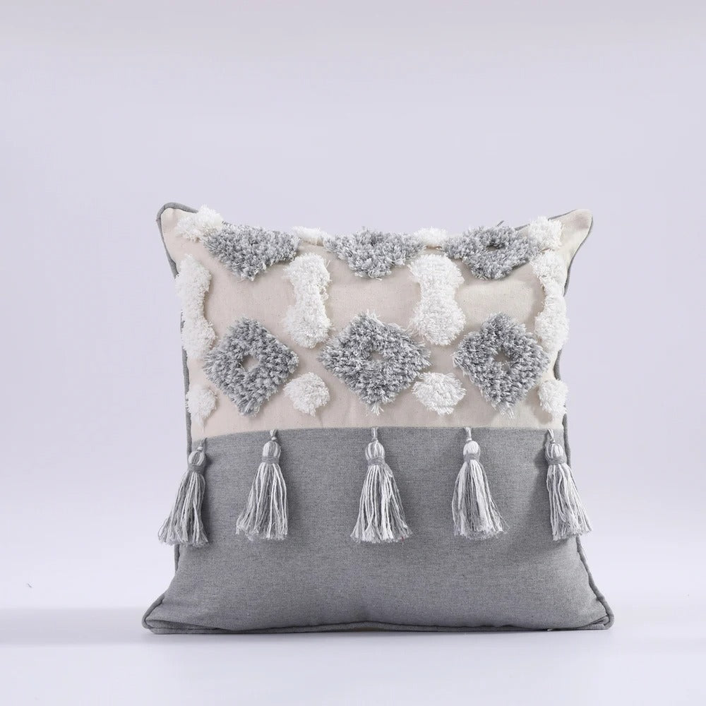 Moroccan Boho Tufted Cushion Cover