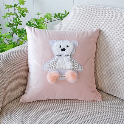 Cute Pink Bunny Cushion Cover – A Playful Touch for Your Home