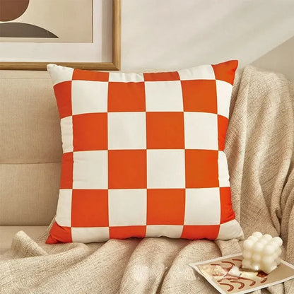 Fashion Checkerboard Plaid Cushion Cover – Retro Decor for Any Room