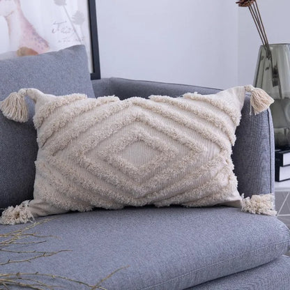 Moroccan Boho Tufted Cushion Cover