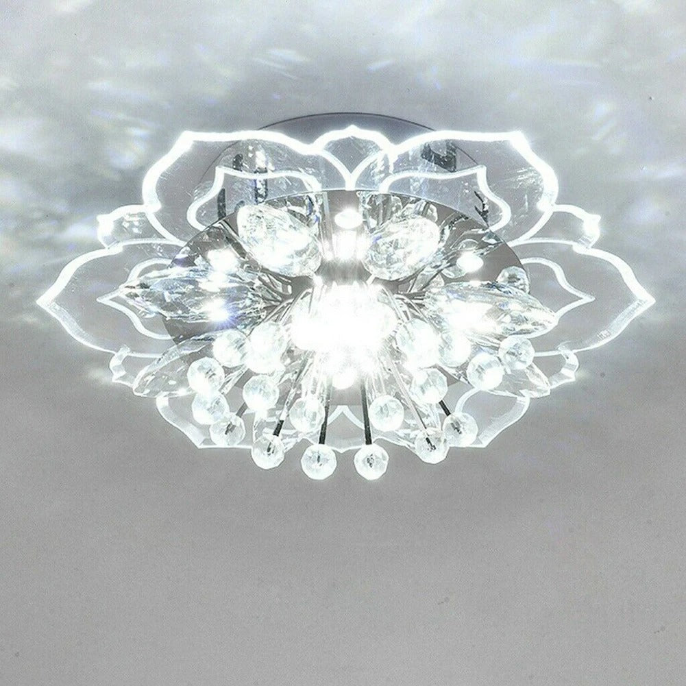 Creative LED Crystal Flower Chandelier – Sophisticated Lighting for Any Space