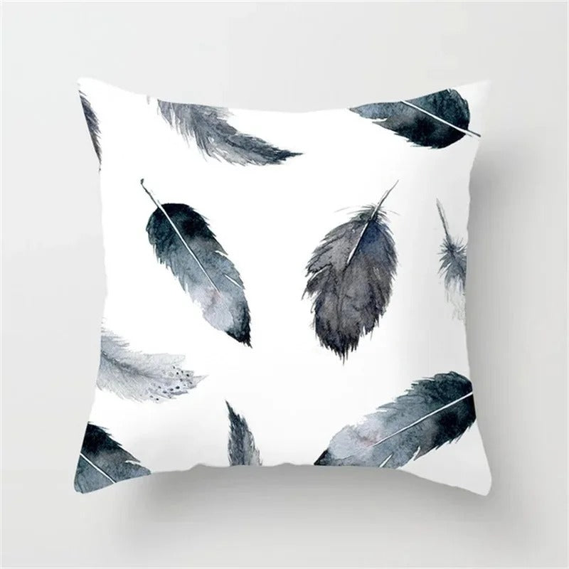 Black and White Geometric Cushion Cover – Elevate Your Home Decor with Chic Style