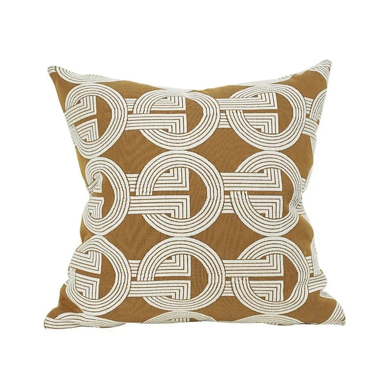 Luxury Double Sided Geometric Jacquard Cushion Cover