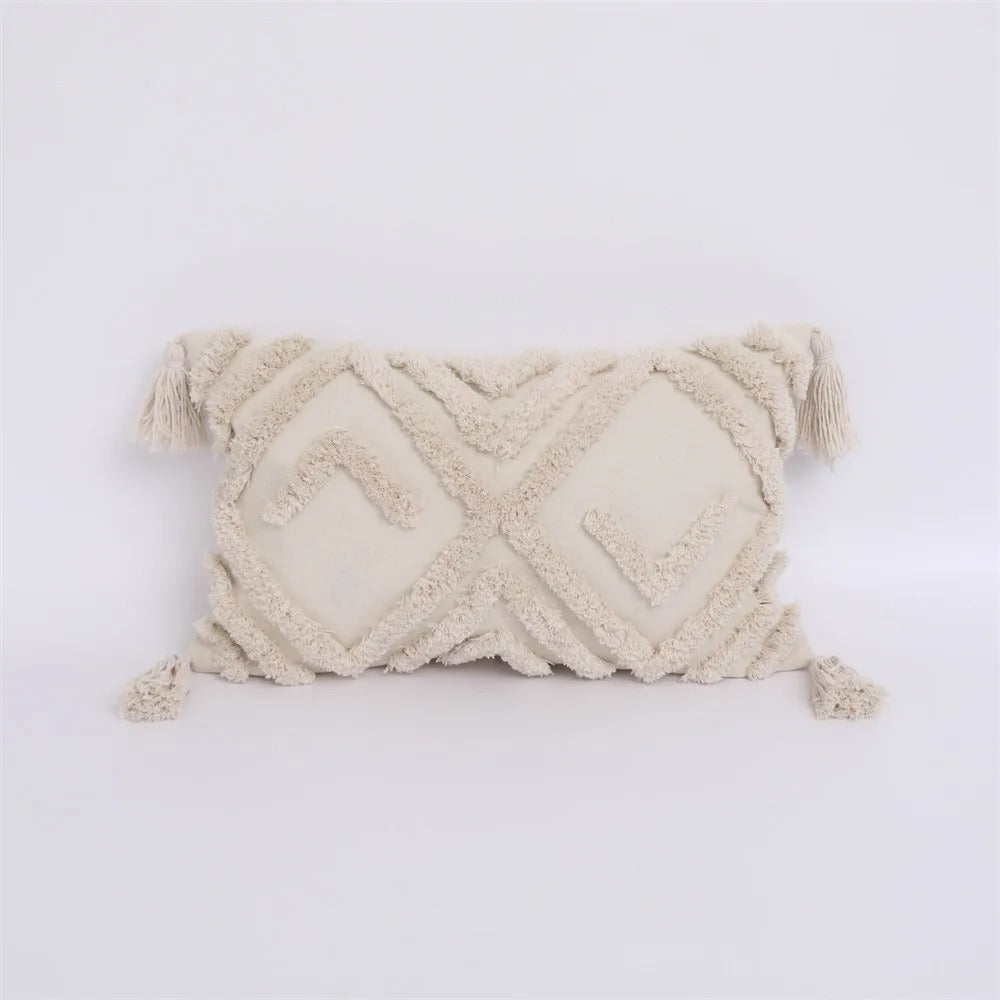 Moroccan Boho Tufted Cushion Cover