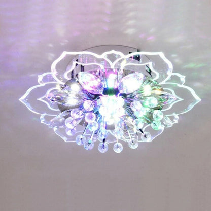 Creative LED Crystal Flower Chandelier – Sophisticated Lighting for Any Space