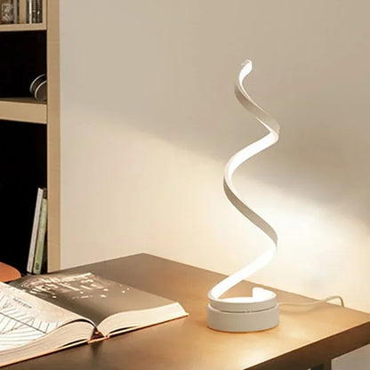 Modern LED Table Lamp - Eye-Protective Spiral Lighting