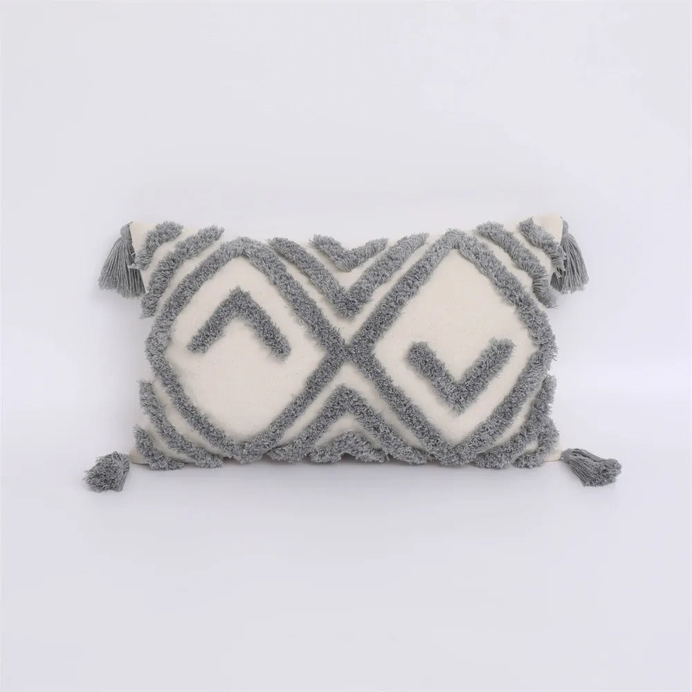 Moroccan Boho Tufted Cushion Cover