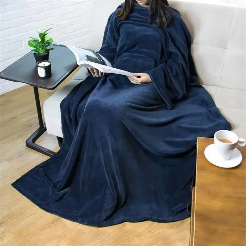 Comfortable Large Pocket Multifunctional Portable Lazy Sleeve Blanket 