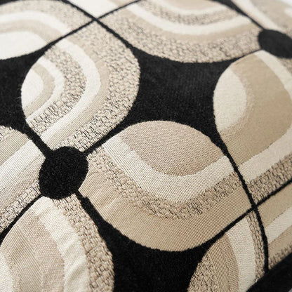 Black Khaki Geometric Cushion Cover – Modern Decorative Cushion Cover