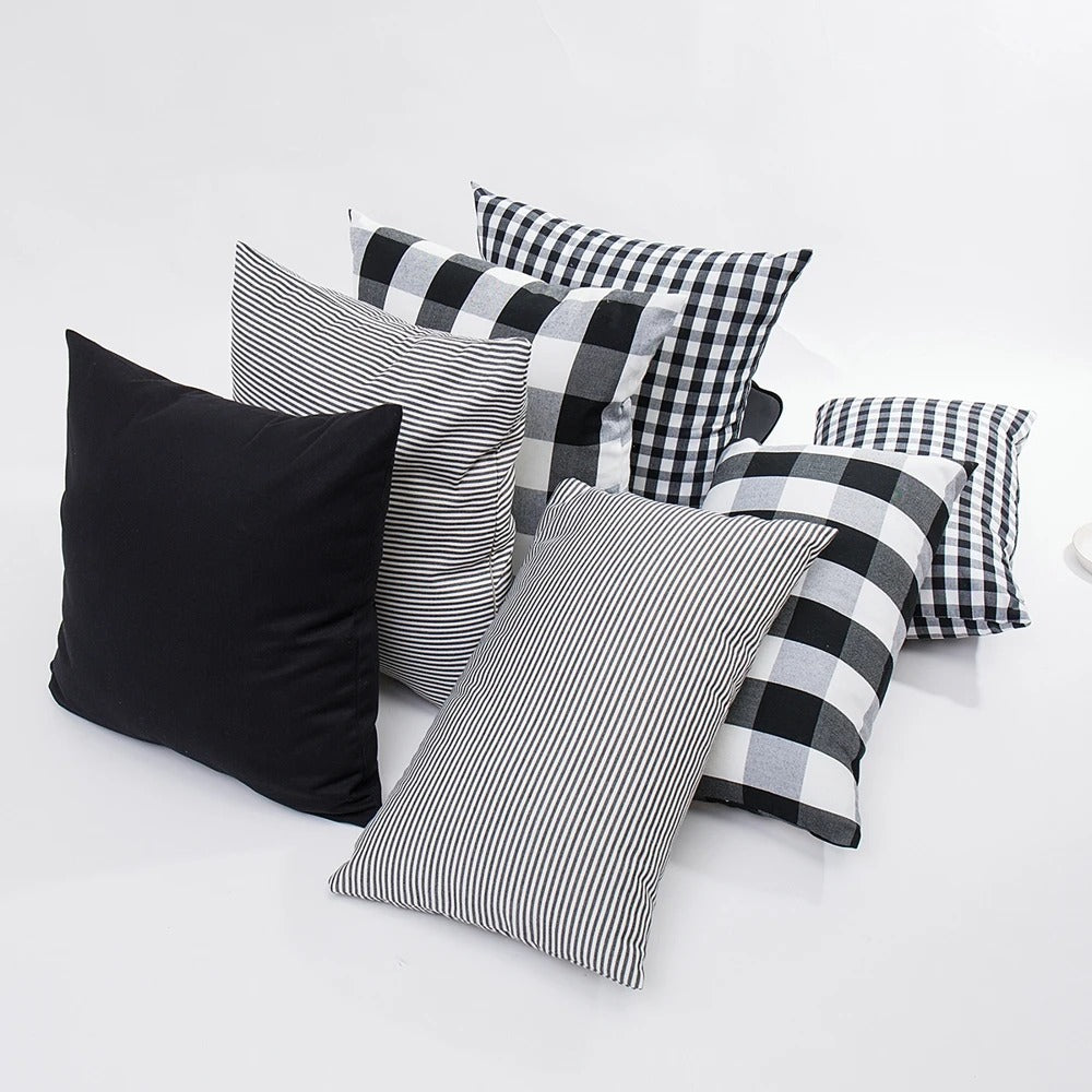 Plaid Cushion Cover – Cotton/Polyester 