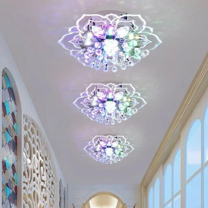 Creative LED Crystal Flower Chandelier – Sophisticated Lighting for Any Space