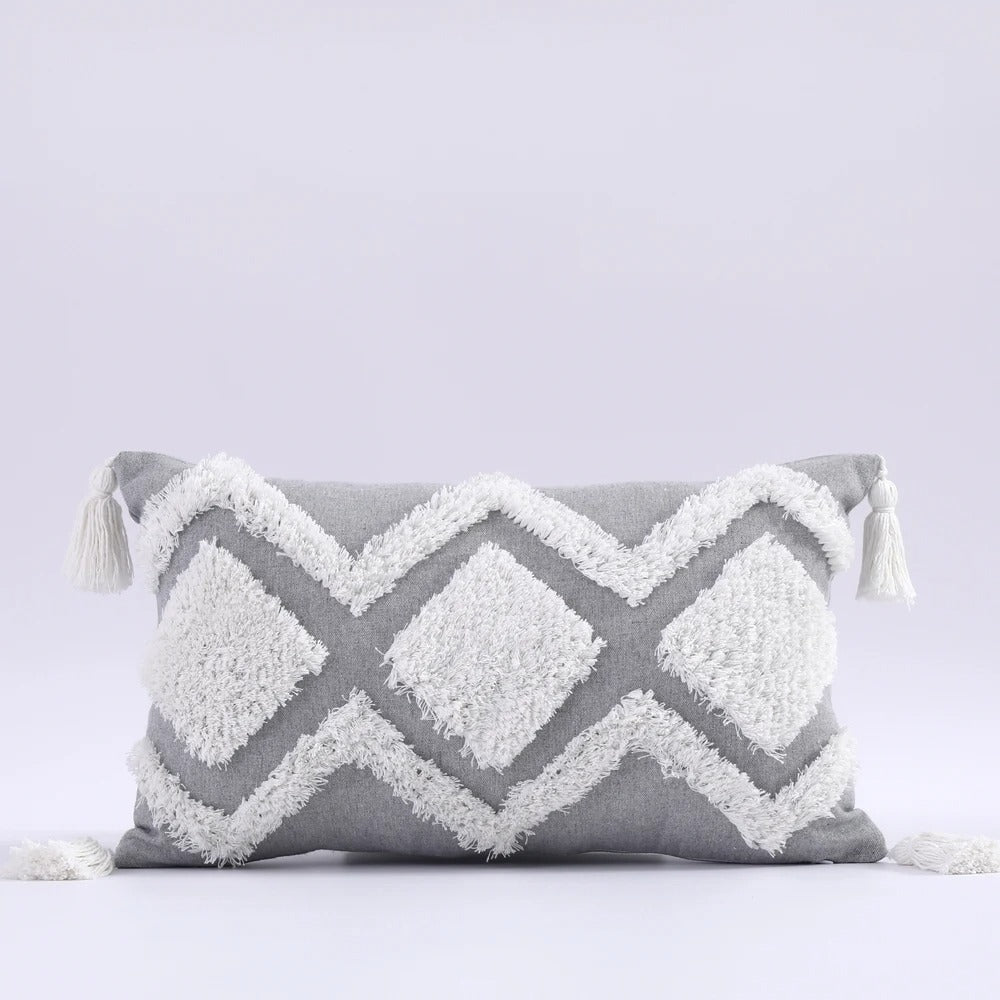 Moroccan Boho Tufted Cushion Cover