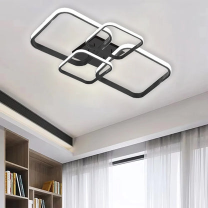 Nordic LED Ceiling Lamp – Modern 4-Ring Design for Every Room