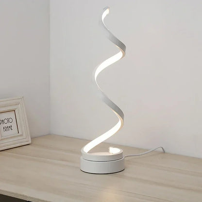 Modern LED Table Lamp - Eye-Protective Spiral Lighting