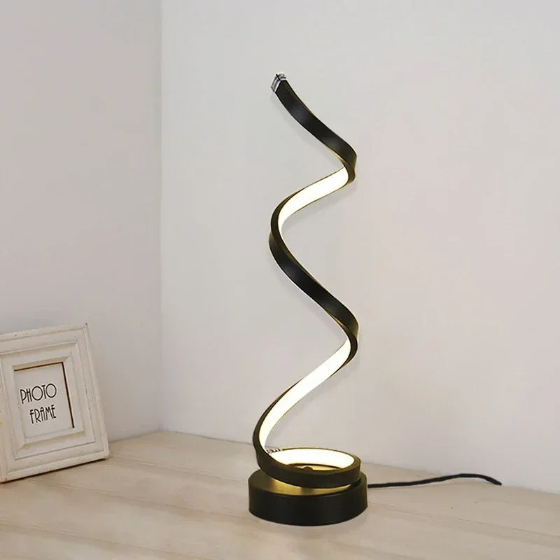 Modern LED Table Lamp - Eye-Protective Spiral Lighting