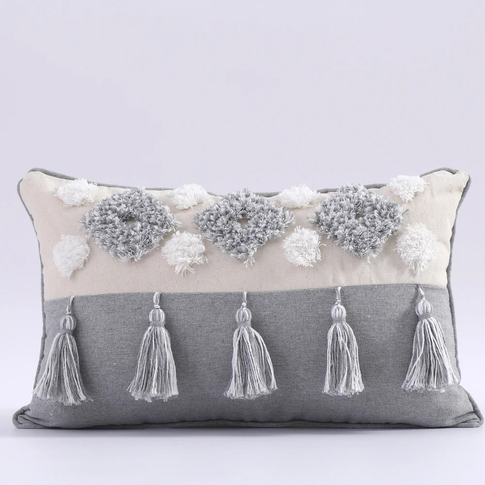 Moroccan Boho Tufted Cushion Cover