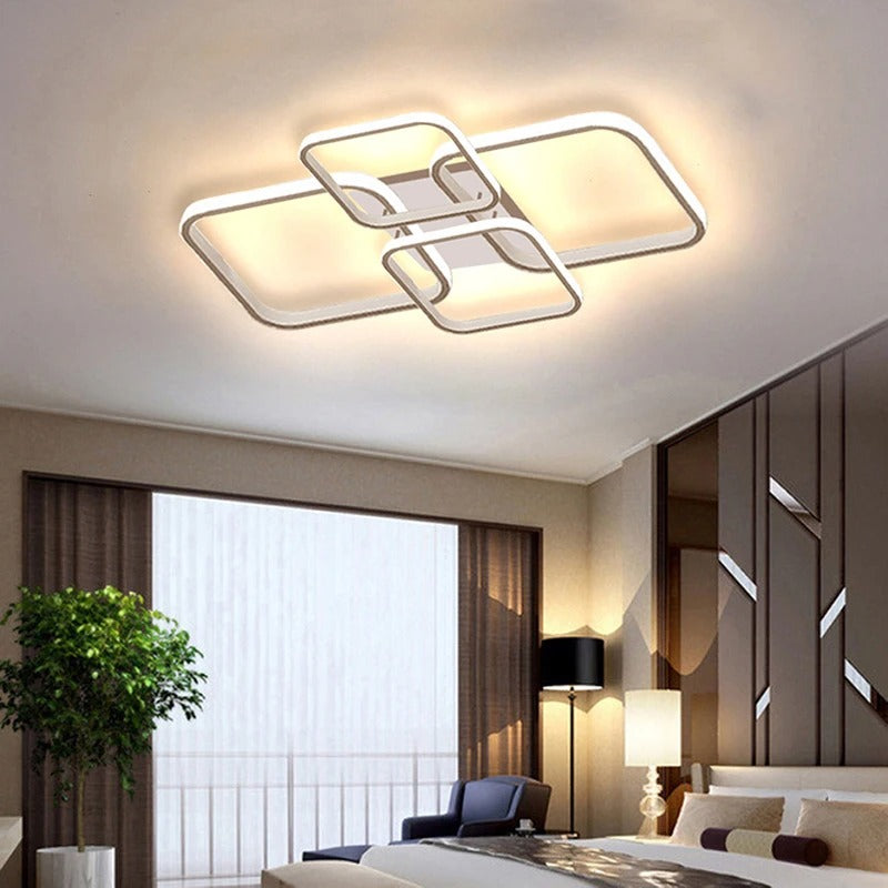 Nordic LED Ceiling Lamp – Modern 4-Ring Design for Every Room