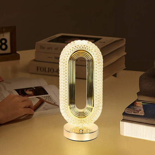 Crystal Acrylic Table Lamp with Touch Dimmer