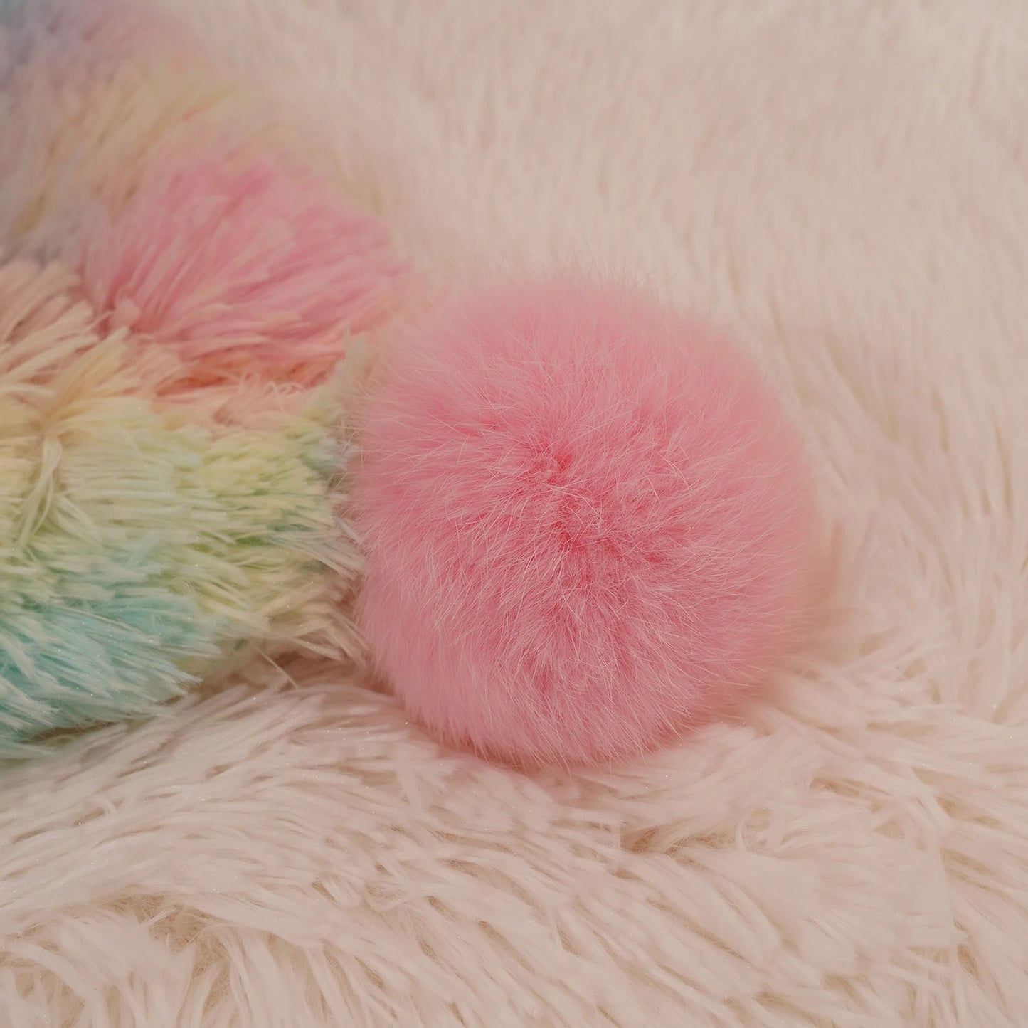 Rainbow Fluffy Plush Blanket - Colorful Comfort for All Ages!