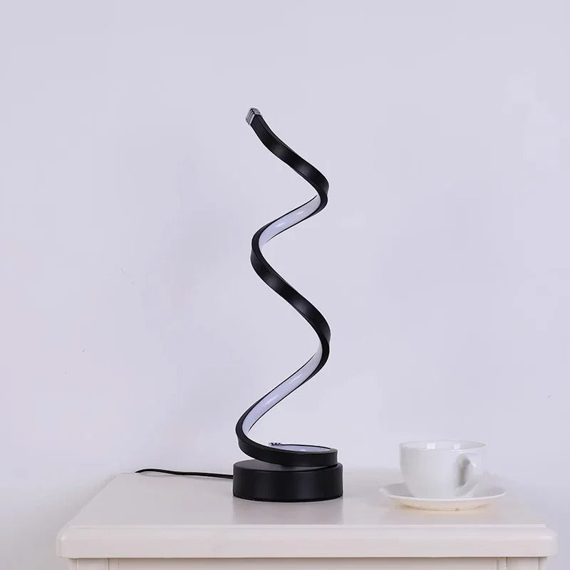 Modern LED Table Lamp - Eye-Protective Spiral Lighting