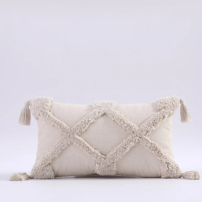 Moroccan Boho Tufted Cushion Cover