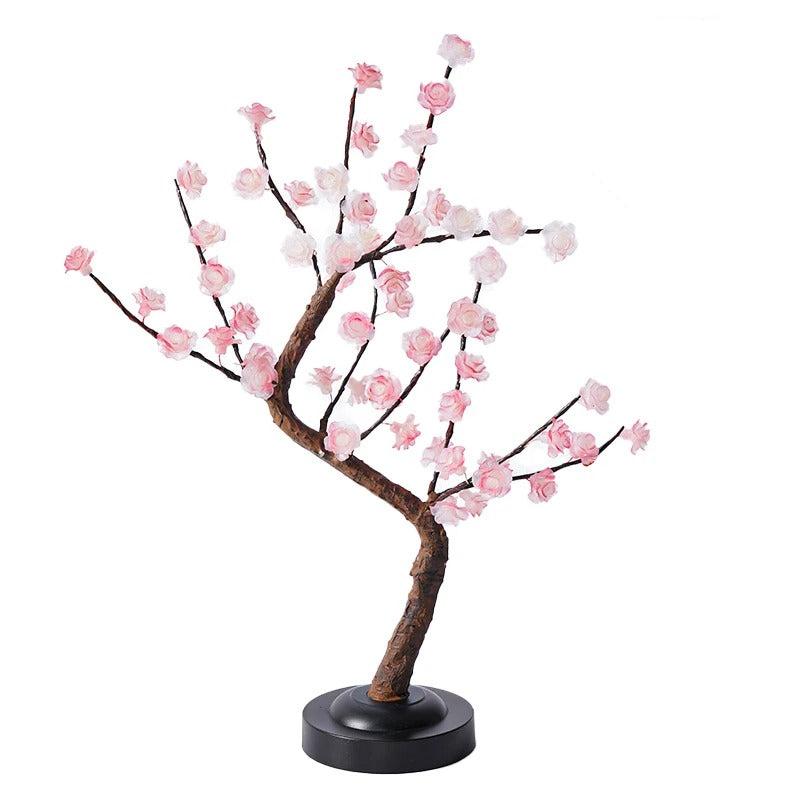 LED Boom Lamp - Roze Bloem Bonsai Tafellamp