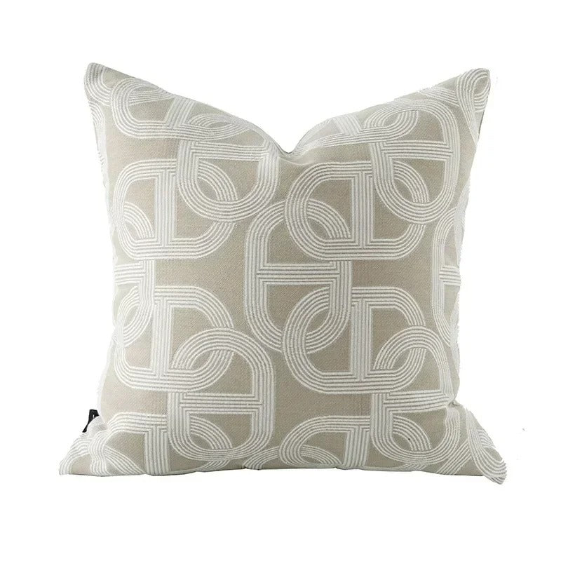 Luxury Double Sided Geometric Jacquard Cushion Cover