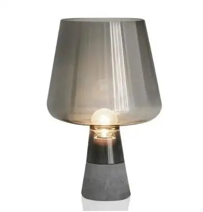 Leimu Table Lamp - Amber Glass and Concrete Base