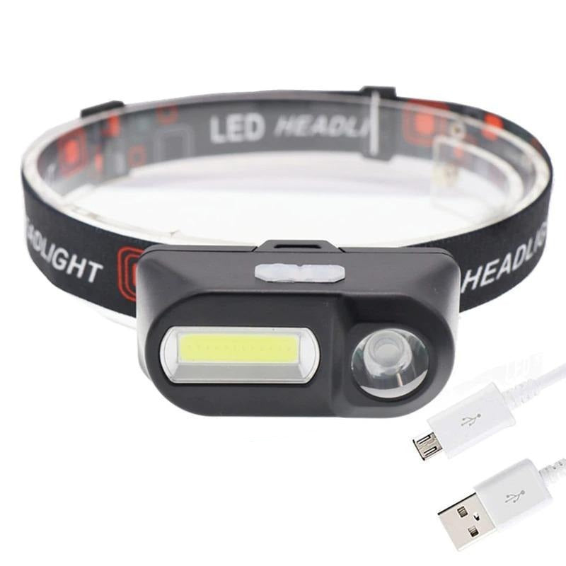 LUMINO - USB Rechargeable LED Headlamp with XPE+COB Technology