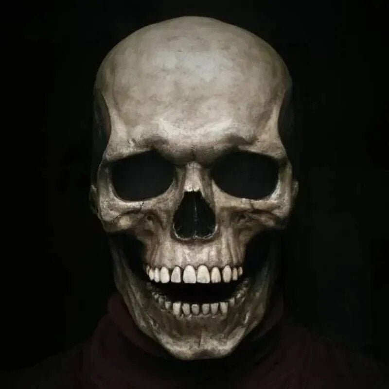 Realistic Skull Mask with Movable Jaw for Halloween