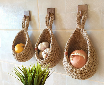 Hanging Wall Vegetable and Fruit Baskets 