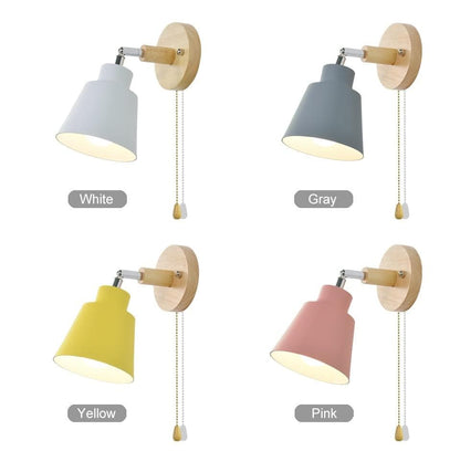 Rotating Collin Wall Lamp with Pull Chain Switch 