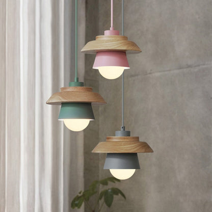 Modern Scandinavian Wooden Pendant Lamp 