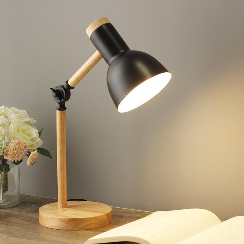 LuminaScandi - Scandinavische Houten Bureau Lamp