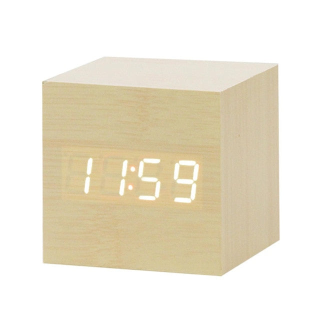 Nordic Digital LED Alarm Clock with Voice Control - Make your mornings effortless!