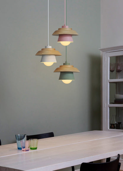 Modern Scandinavian Wooden Pendant Lamp 