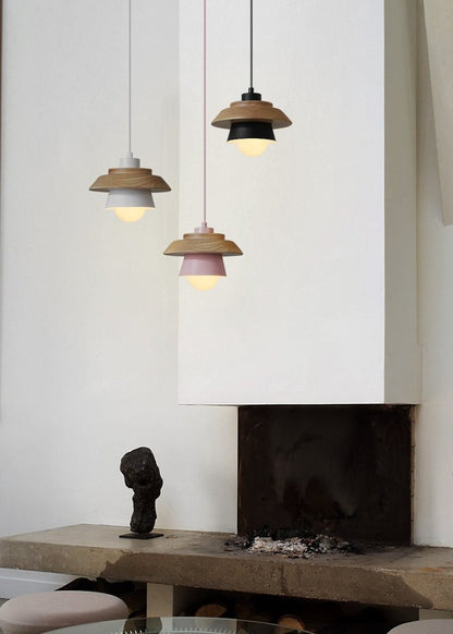 Modern Scandinavian Wooden Pendant Lamp 