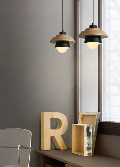 Modern Scandinavian Wooden Pendant Lamp 