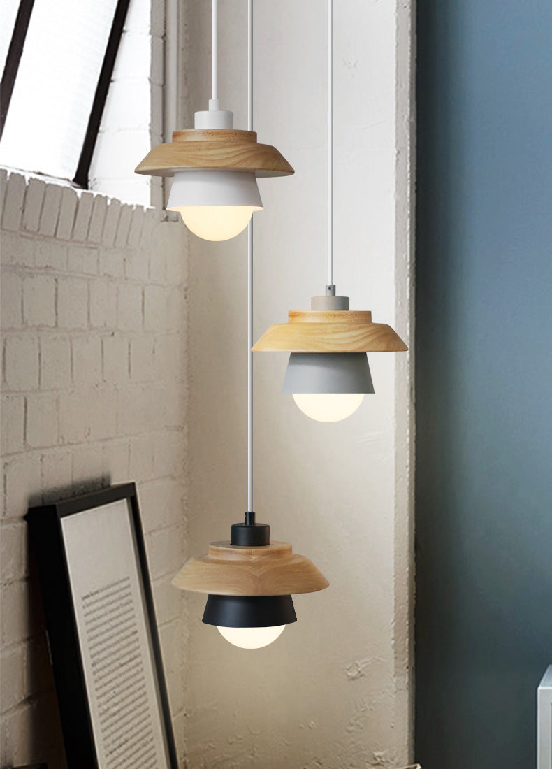 Modern Scandinavian Wooden Pendant Lamp 