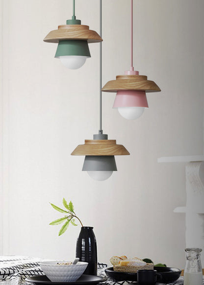 Modern Scandinavian Wooden Pendant Lamp 