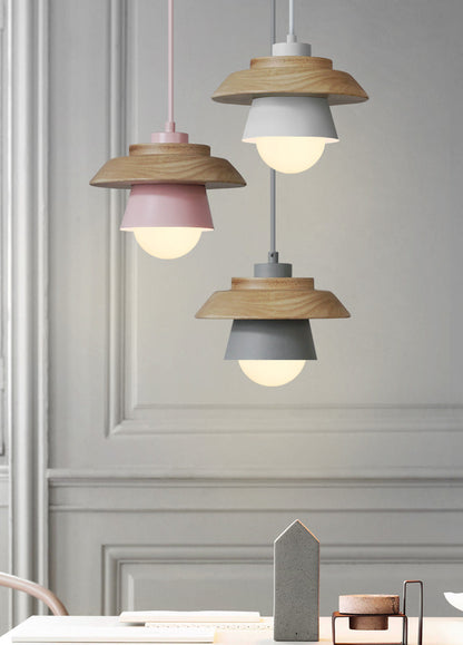 Modern Scandinavian Wooden Pendant Lamp 