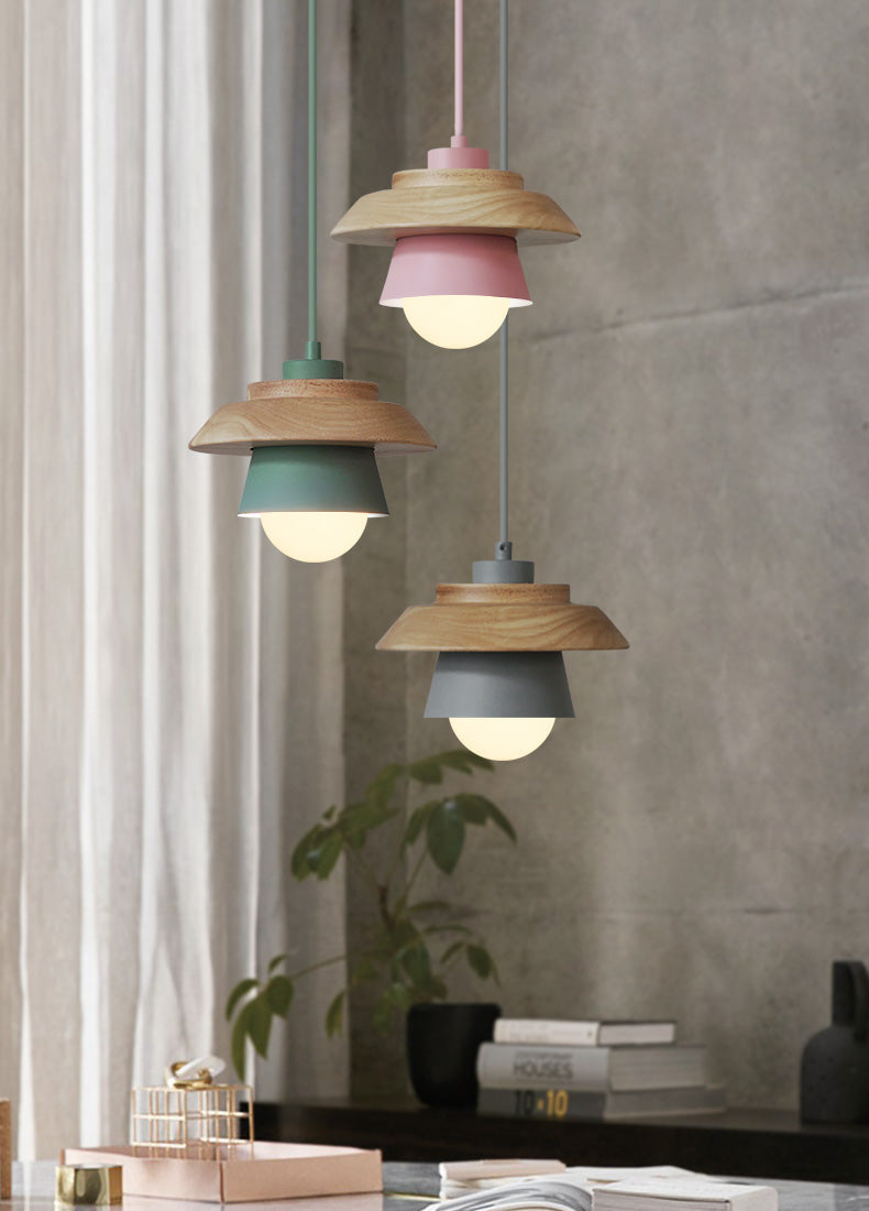 Modern Scandinavian Wooden Pendant Lamp 