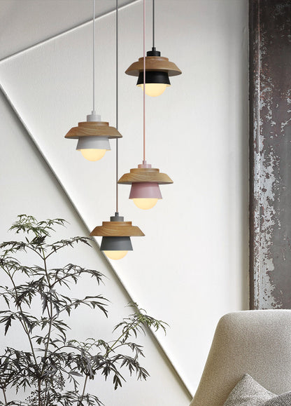 Modern Scandinavian Wooden Pendant Lamp 