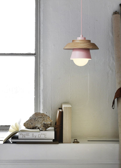 Modern Scandinavian Wooden Pendant Lamp 