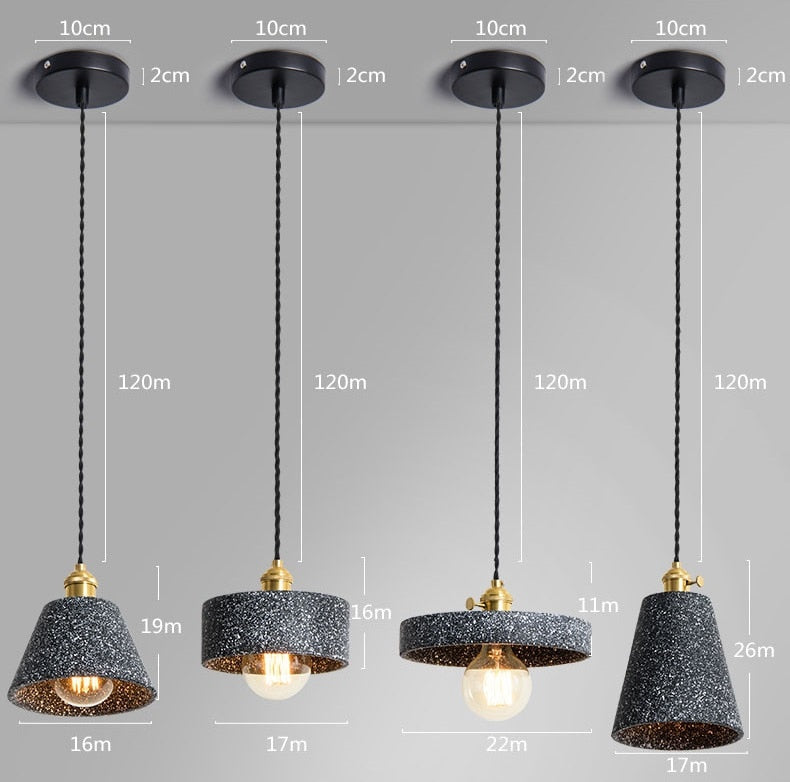 Lumina - Stylish Zement Pendant Lamps for an Industrial Interior 