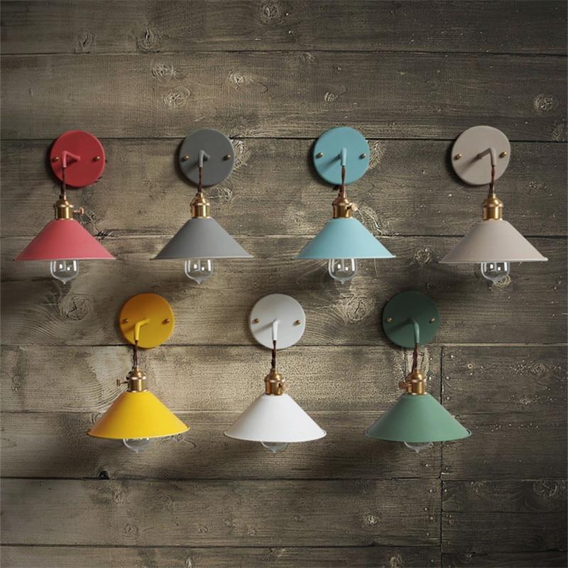 Vintage Wall Lamps in Vibrant Colors 