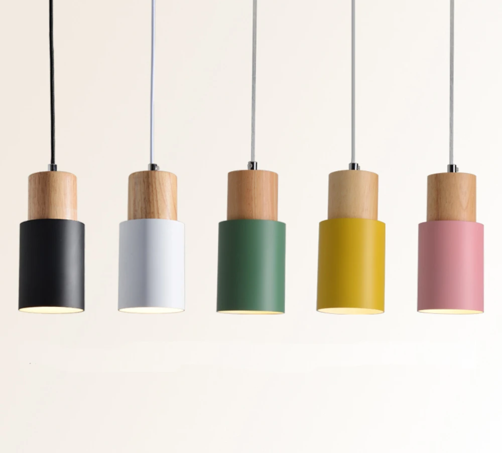 Ingrid Scandinavian Pendant Lamp made of Wood and Metal