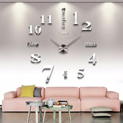 ReflectGlow - Stylish mirror wall clock with glossy effect