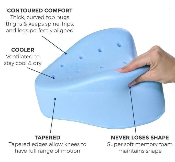 Orthopedic Knee Pillow with Cooling Memory Foam