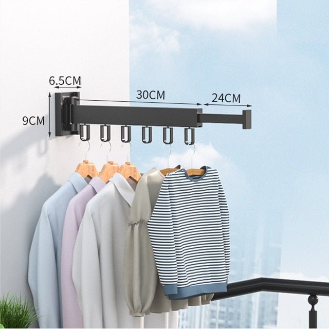 Pull-out Clothes Dryer, Foldable Clothes Hanger, Wall Mounted 